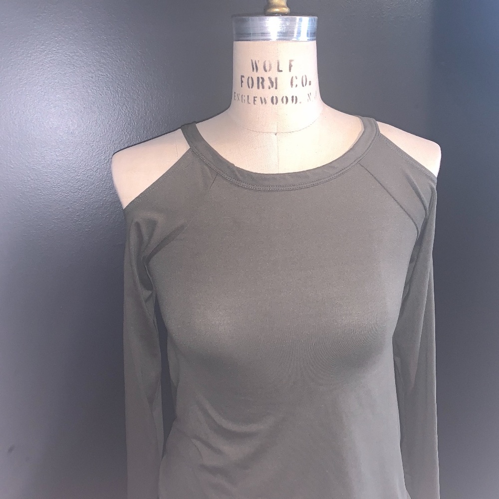 Cold Shoulder Super Soft Long Sleeve Shirt